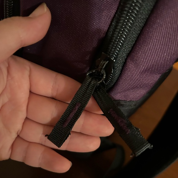 Levi’s Dark Purple Backpack with black abstract line design on the front - Picture 7 of 7